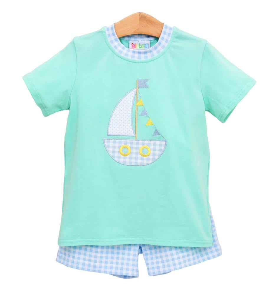 Sailboat Boys Short Set