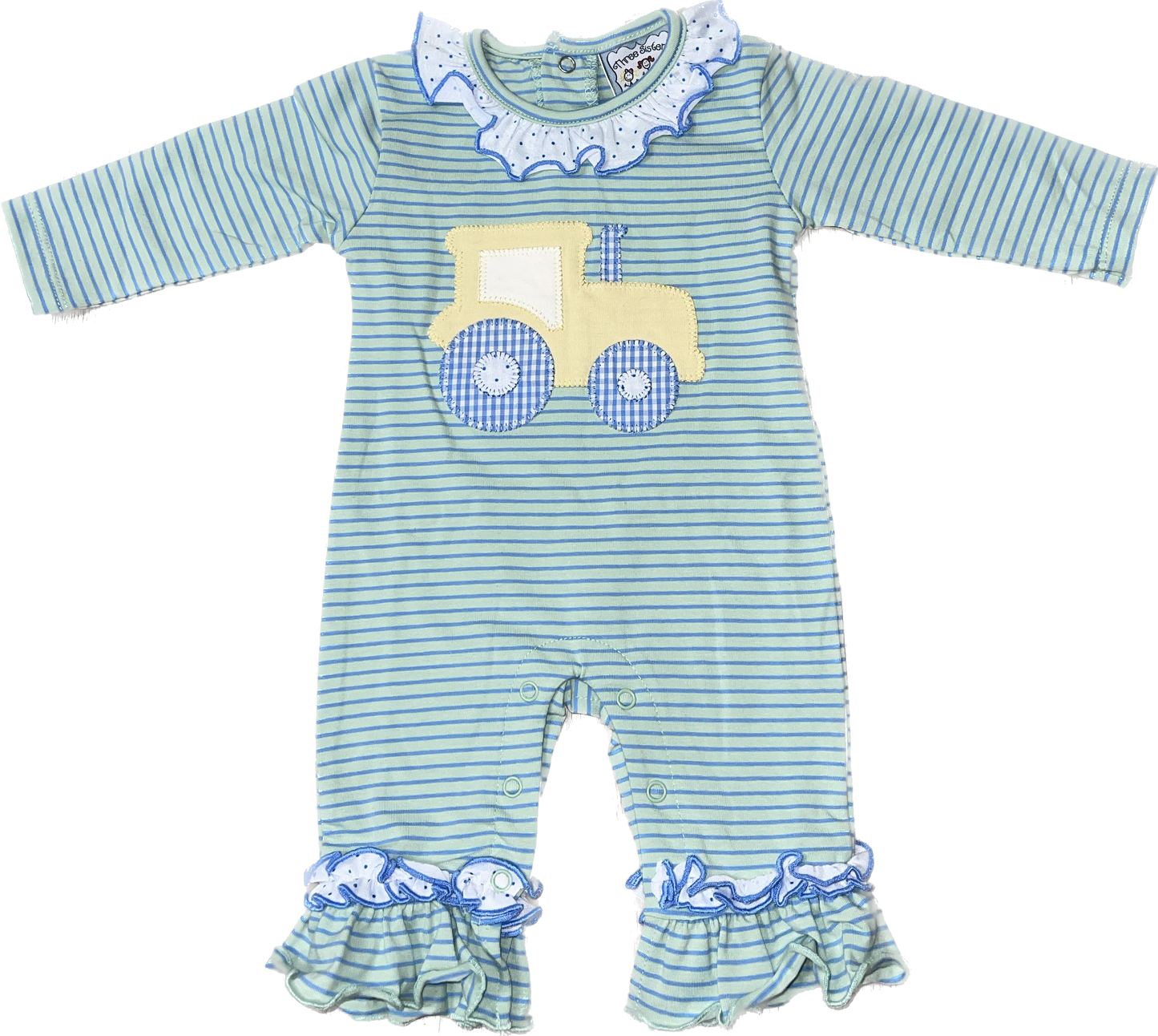 Tractor Appliqué Girls Romper