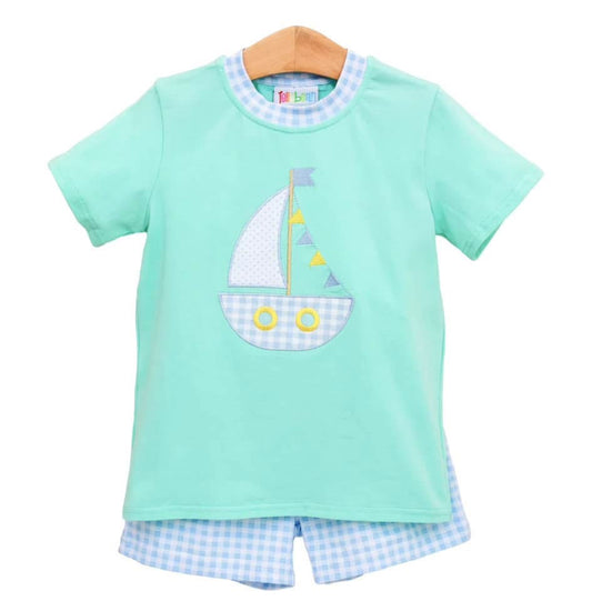 Sailboat Boys Short Set