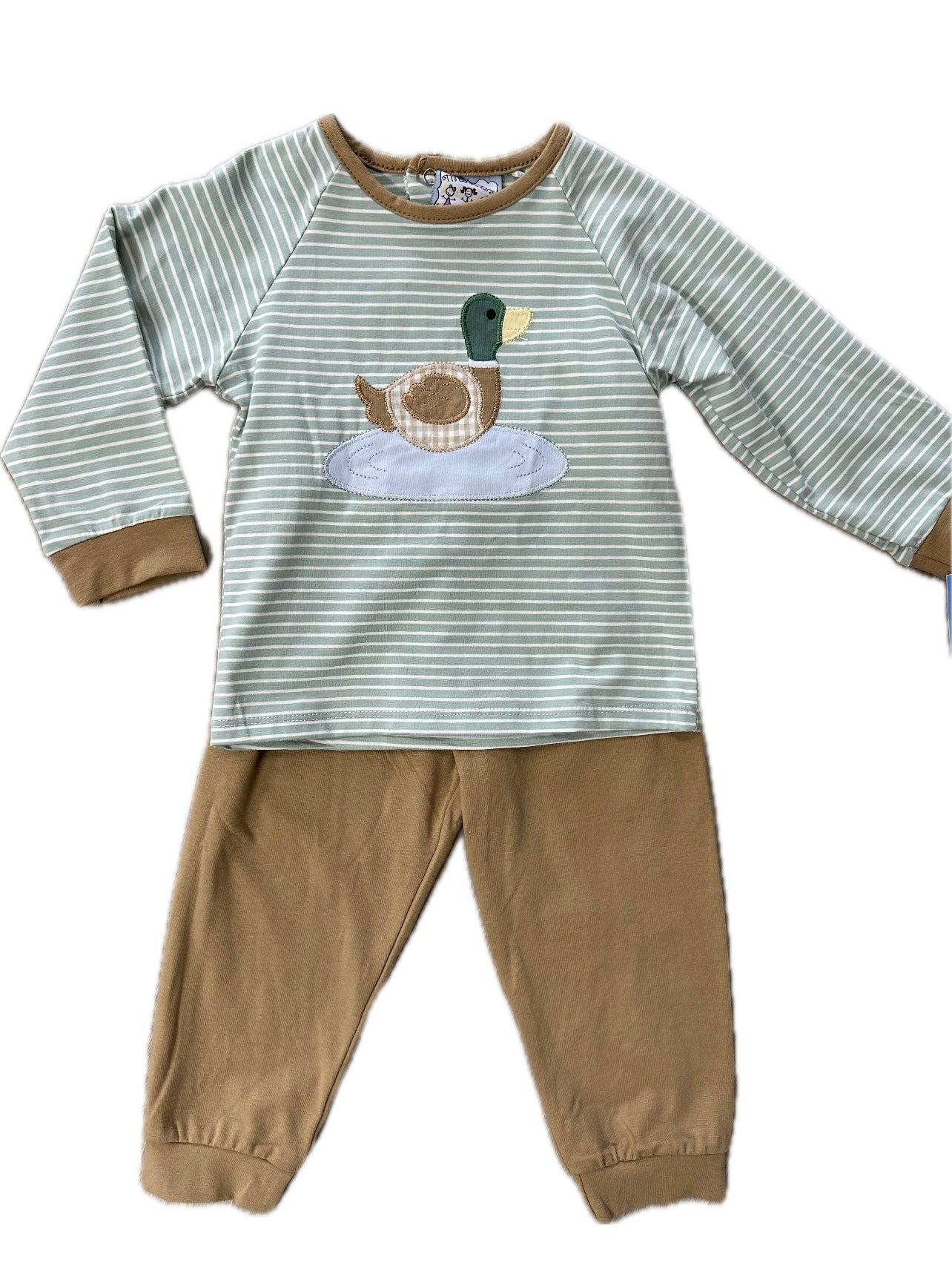 Duck Appliqué Boy’s Jogger Set