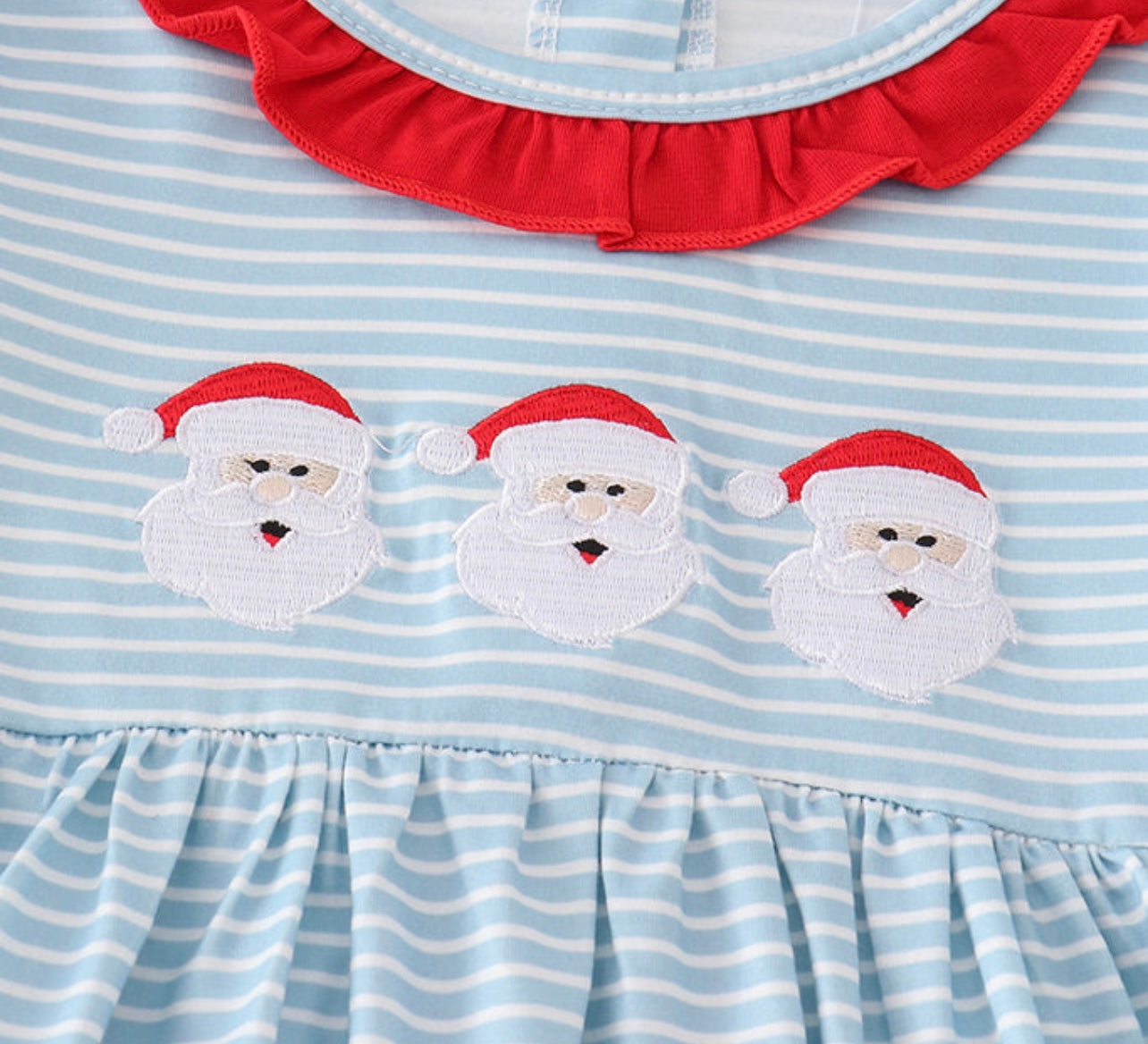 Santa Trio Girls Ruffle Set