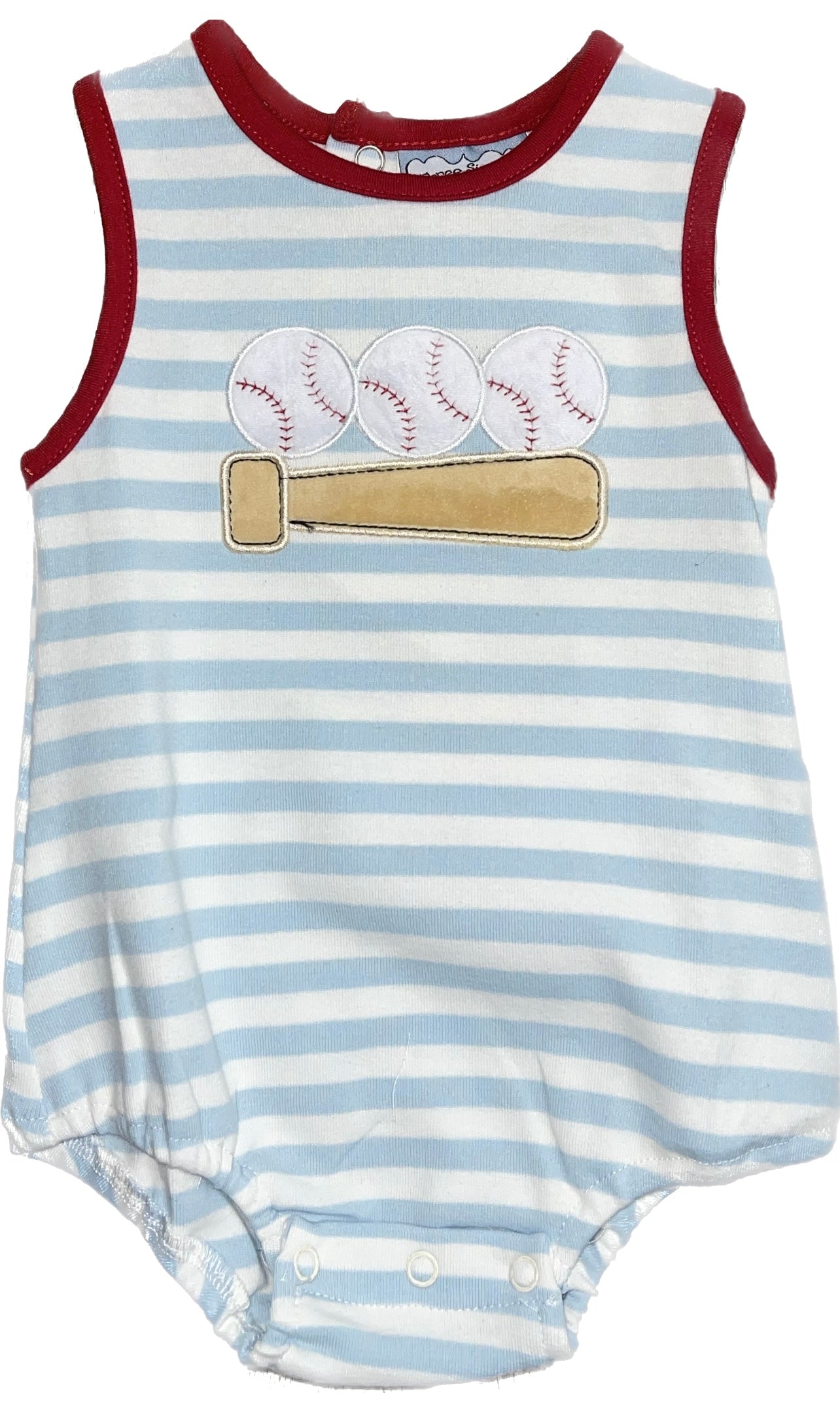 Baseball Boys Appliqué Bubble