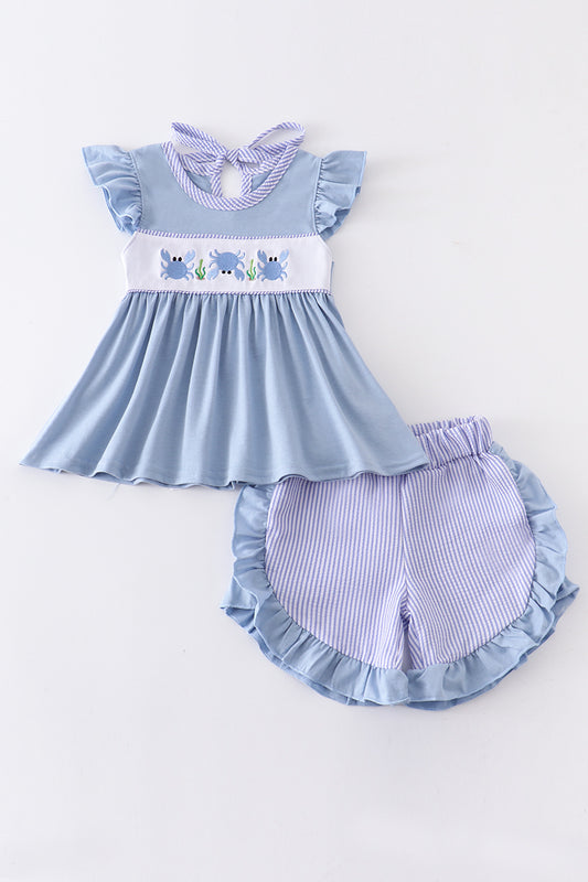 Blue Crab Ruffle Set