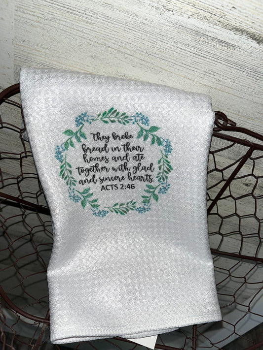 Acts 2:46 Dishtowel