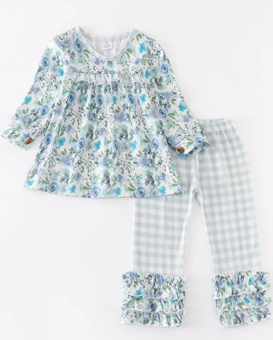 Blue Rose Girl Set